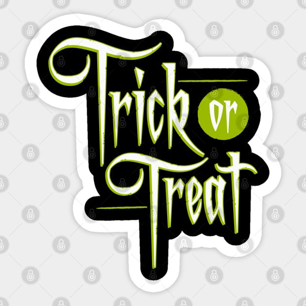 Trick or Treat Creepy Halloween Text Sticker by koolteas